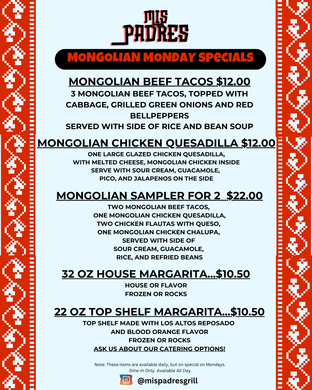 Monday Specials