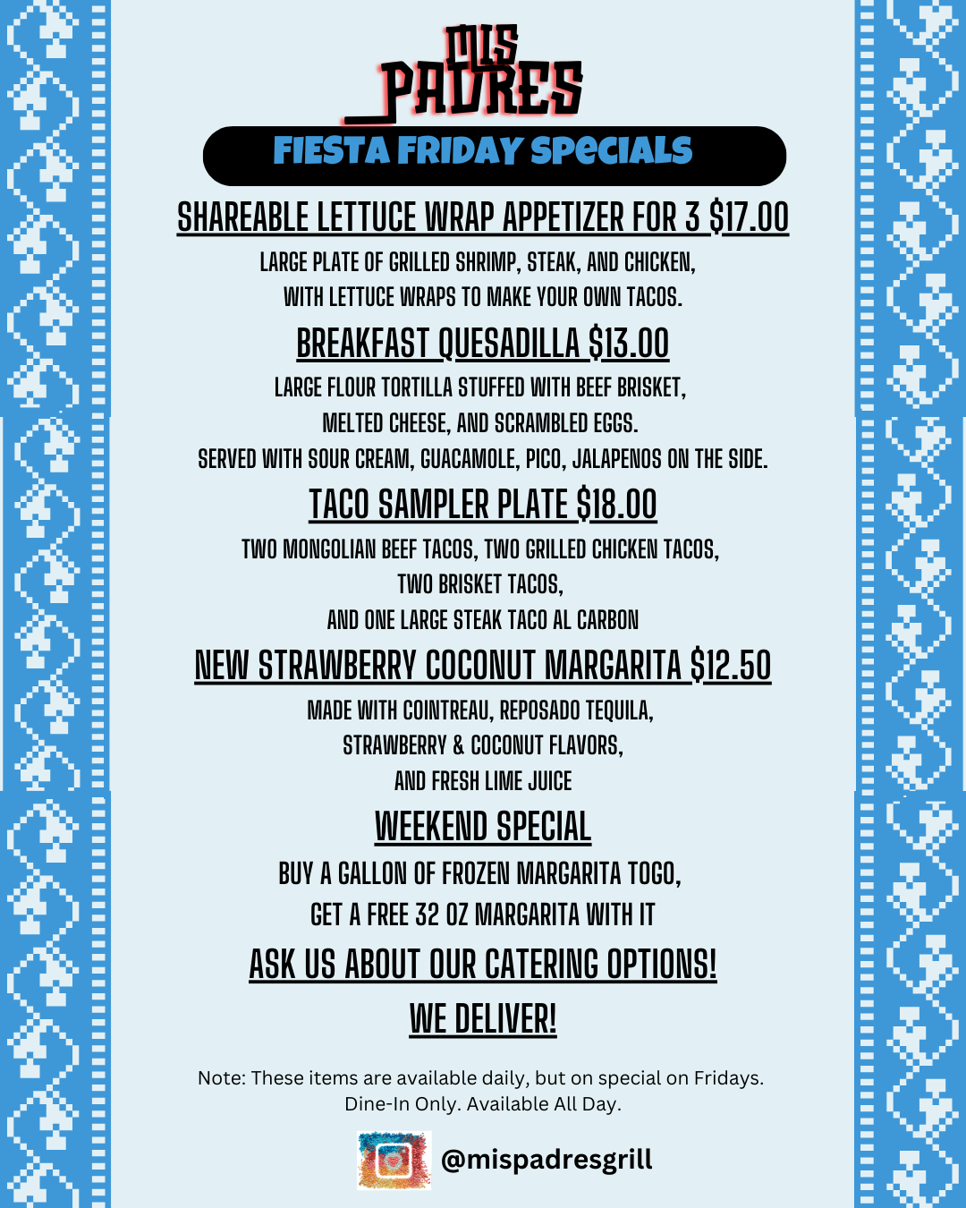 Monday Specials