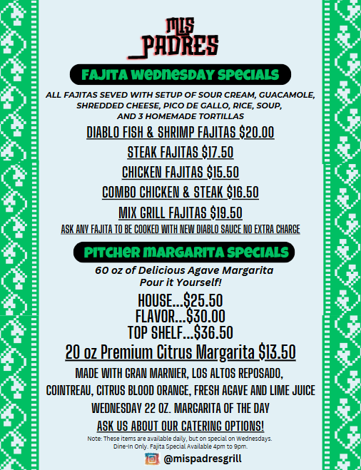 Monday Specials